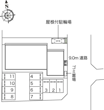 ★手数料０円★都城市一万城町　月極駐車場（LP）